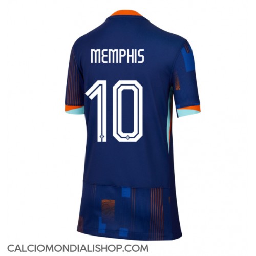 Maglie da calcio Olanda Memphis Depay #10 Seconda Maglia Femminile Europei 2024 Manica Corta